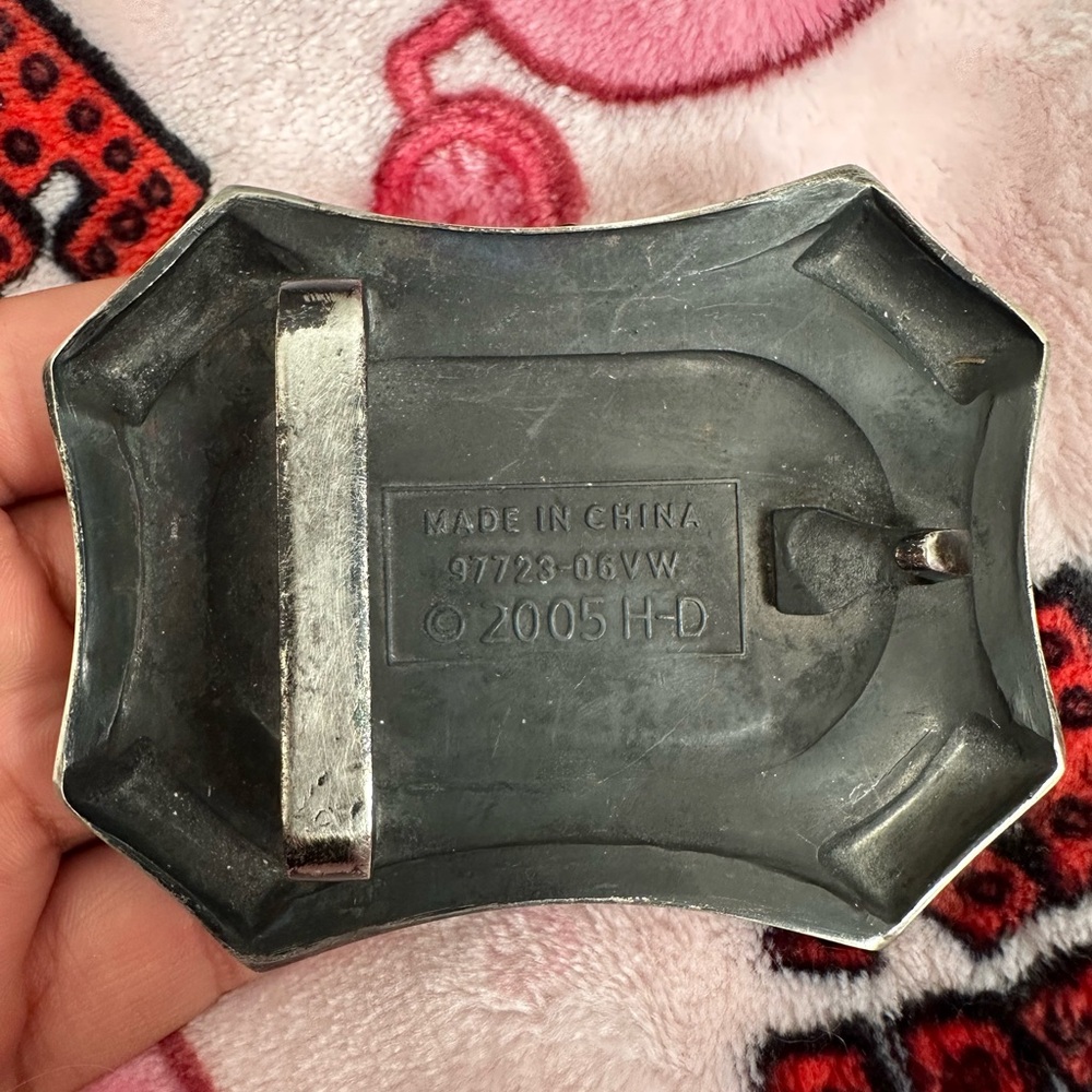 Harley-Davidson Black and Silver Belt Buckle - Picture 5 of 5